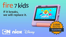 Load image into Gallery viewer, Amazon Fire 7 Kids tablet (newest model) ages 3-7. Top-selling 7" kids tablet on Amazon | ad-free content with parental controls included, 10-hr battery, 32 GB, Purple BTS