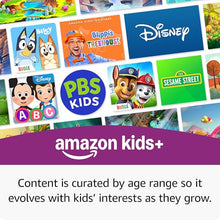 Load image into Gallery viewer, Amazon Fire 7 Kids tablet (newest model) ages 3-7. Top-selling 7" kids tablet on Amazon | ad-free content with parental controls included, 10-hr battery, 32 GB, Purple BTS