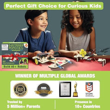 Load image into Gallery viewer, ButterflyEdufields 40in1 STEM Robotics Kits for Kids 8-12 Years | DIY Robots Projects for Kids with Electronics Board & Sensors | Best Educational Homeschooling Gift for 8 10 12 Years | 100+ Parts BTS