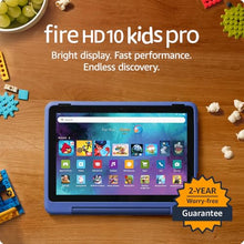 Load image into Gallery viewer, Amazon Fire HD 10 Kids Pro tablet (newest model) ages 6-12 | Bright 10.1" HD screen | Slim case for older kids, ad-free content, parental controls, 13-hr battery, 32 GB, Nebula BTS