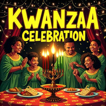 Load image into Gallery viewer, Kwanzaa Celebration Stories book for kids : A Journey of Unity, Traditions, and Family Fun BKS