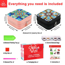 Load image into Gallery viewer, 2 PC Diamond Art Jewelry Boxes for Adults Craft Kits Women Bedazzling Kit