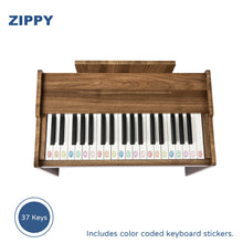 Load image into Gallery viewer, ZIPPY Kids Piano Keyboard, 37 Keys Digital Piano for Kids, Music Educational Instrument Toy, Wood Piano for 3+ Girls and Boys, Walnut Basic BTS