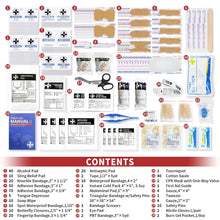 Load image into Gallery viewer, RHINO RESCUE 350 Pieces OSHA All-Purpose First Aid Kit, Home & Office Professional Medical Supplies, Ideal for Emergency, School, Business FSA HSA Eligible
