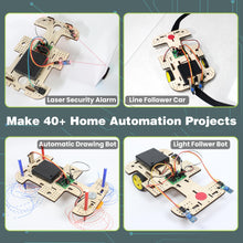 Load image into Gallery viewer, ButterflyEdufields 40in1 STEM Robotics Kits for Kids 8-12 Years | DIY Robots Projects for Kids with Electronics Board & Sensors | Best Educational Homeschooling Gift for 8 10 12 Years | 100+ Parts BTS