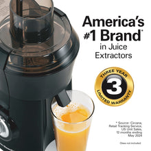 Load image into Gallery viewer, Hamilton Beach Juicer Machine, Big Mouth Large 3” Feed Chute for Whole Fruits and Vegetables, Easy to Clean, Centrifugal Extractor, BPA Free, 800W Motor, Black JUC
