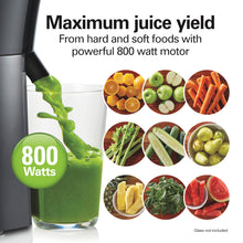 Load image into Gallery viewer, Hamilton Beach Juicer Machine, Big Mouth Large 3” Feed Chute for Whole Fruits and Vegetables, Easy to Clean, Centrifugal Extractor, BPA Free, 800W Motor, Black JUC