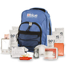 Load image into Gallery viewer, Blue Coolers Blue Seventy-Two | 72 Hour Emergency Backpack Survival Kit for 1 Person | Survival Kit for Wildfires, Earthquakes, Tornado, Hurricane, and Other Emergencies…