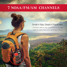 Load image into Gallery viewer, Emergency Hand Crank Radio with LED Flashlight for Emergency, AM/FM NOAA Portable Weather Radio with 2000mAh Power Bank Phone Charger, USB Charged & Solar Power for Camping, Emergency