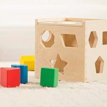 Load image into Gallery viewer, Melissa & Doug Shape Sorting Cube - Classic Wooden Toy With 12 Shapes - Kids Shape Sorter Toys For Toddlers Ages 2+ Puz