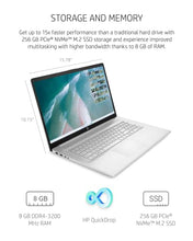 Load image into Gallery viewer, HP 17-inch Laptop, 11th Generation Intel Core i5-1135G7, Iris Xe Graphics, 8 GB RAM, 256 GB SSD, Windows 11 Home (17-cn0025nr,Natural Silver) BTC