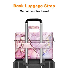 Load image into Gallery viewer, MOSISO Laptop Shoulder Bag 15 inch 2023 M2 A2941/Pro 16 2023-2019 M2 A2780 M1 A2485 A2141,15-15.6 inch Notebook,Polyester Briefcase Sleeve with Belt Marble MO-MBH216 BTC