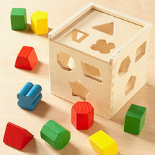 Load image into Gallery viewer, Melissa & Doug Shape Sorting Cube - Classic Wooden Toy With 12 Shapes - Kids Shape Sorter Toys For Toddlers Ages 2+ Puz