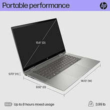 Load image into Gallery viewer, HP Envy x360 15 inch Laptop, FHD Display, Intel Core i7-1355U, 16 GB RAM, 1 TB SSD, Intel Iris Xe Graphics, Windows 11 Home, 15-ew1199nr (2023),Silver