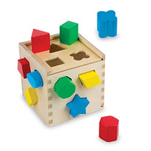 Load image into Gallery viewer, Melissa & Doug Shape Sorting Cube - Classic Wooden Toy With 12 Shapes - Kids Shape Sorter Toys For Toddlers Ages 2+ Puz
