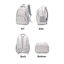 Load image into Gallery viewer, Daisy-Print School Backpack Set with Lunch Kits Bookbag for Teenager Girls 3pcs Gradient SchoolBag for Primary Student BTS