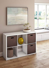 Load image into Gallery viewer, ClosetMaid 6 Cube Storage Shelf Organizer Bookshelf with Open Back, Vertical or Horizontal, Easy Assembly, Wood, White Finish BTC