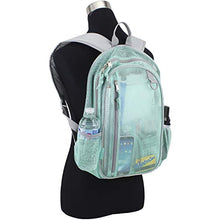 Load image into Gallery viewer, Eastsport Active Mesh Backpack See Through Semi Transparent with Adjustable Straps for Work, Travel, Security, Swimming and Beach - Blue Mint/Grey BTS