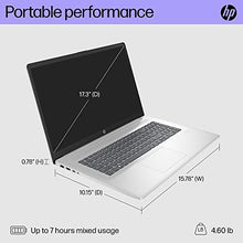 Load image into Gallery viewer, HP 17 inch Laptop, HD+ Display, 12th Generation Intel Core i5-1235U, 8 GB RAM, 512 GB SSD, Intel Iris Xe Graphics, Windows 11 Home, 17-cn2099nr (2023)