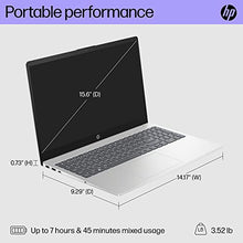 Load image into Gallery viewer, HP 15.6 inch Laptop PC, Processor: 13th Generation Intel® Core™ i7, Graphics: Intel® Iris® Xe Graphicsc, 16 GB DDR4-3200 MHz RAM, 512GB SSD (Silver, 15-fd0099nr)