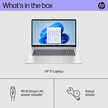 Load image into Gallery viewer, HP 17 inch Laptop, HD+ Display, 12th Generation Intel Core i5-1235U, 8 GB RAM, 512 GB SSD, Intel Iris Xe Graphics, Windows 11 Home, 17-cn2099nr (2023)