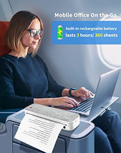 Load image into Gallery viewer, JADENS Wireless Portable Printer - Supports 8.26"x11.69" US Letter, Inkless Mobile Printer Compatible with iOS, Android & Laptop, Portable Printers Wireless for Travel, Mobile Office, School, Home BTC