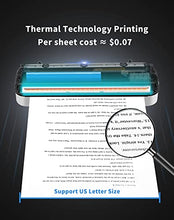 Load image into Gallery viewer, JADENS Wireless Portable Printer - Supports 8.26"x11.69" US Letter, Inkless Mobile Printer Compatible with iOS, Android & Laptop, Portable Printers Wireless for Travel, Mobile Office, School, Home BTC