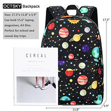 Load image into Gallery viewer, OctSky Kids Backpack for Boys School Backpack Elementary Bookbags with Lunch Box and Pouch Set, 17 inch, Space Black BTS