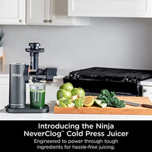 Load image into Gallery viewer, Ninja JC151 NeverClog Cold Press Juicer, Powerful Slow Juicer with Total Pulp Control, Countertop, Electric, 2 Pulp Functions, Dishwasher Safe, 2nd Generation, Charcoal JUC