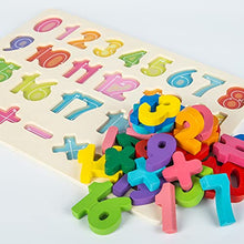 Load image into Gallery viewer, Attmu Wooden Puzzles for Toddlers, Alphabet Puzzle and Number Puzzle, 2 in 1 Preschool Educational Learning Toys with Chunky Wood ABC Puzzle Board, for Girls Boys Kindergarten Set of 2 Puz