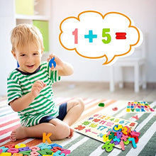 Load image into Gallery viewer, Attmu Wooden Puzzles for Toddlers, Alphabet Puzzle and Number Puzzle, 2 in 1 Preschool Educational Learning Toys with Chunky Wood ABC Puzzle Board, for Girls Boys Kindergarten Set of 2 Puz
