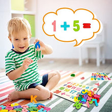Load image into Gallery viewer, Attmu Wooden Puzzles for Toddlers, Alphabet Puzzle and Number Puzzle, 2 in 1 Preschool Educational Learning Toys with Chunky Wood ABC Puzzle Board, for Girls Boys Kindergarten Set of 2 Puz