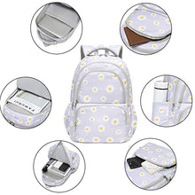 Load image into Gallery viewer, Sunborls Backpack for Girls Teen Girls Bookbag Lightweight High-Capacity School Gifts for Girls Lovely Small Daisy Flower 3pcs(GREY) BTS