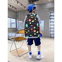 Load image into Gallery viewer, OctSky Kids Backpack for Boys School Backpack Elementary Bookbags with Lunch Box and Pouch Set, 17 inch, Space Black BTS