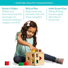 Load image into Gallery viewer, Melissa & Doug Shape Sorting Cube - Classic Wooden Toy With 12 Shapes - Kids Shape Sorter Toys For Toddlers Ages 2+ Puz