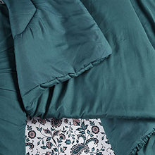 Load image into Gallery viewer, Comfort Spaces 14 Piece Bed in A Bag Comforter Set Include Sheets with 2 Side Pockets - All Season Cozy Bedding and Bedroom Organizer, College Dorm Room Essentials, Twin/Twin XL, Henry, Teal BTC