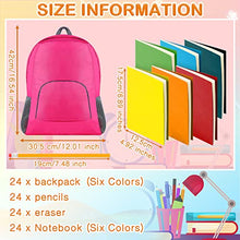 Load image into Gallery viewer, Amylove 24 Sets School Supply Kit School Bundles Back to School Supplies Includes Bag Notebooks Pencils Eraser for Kids Students School Classroom Home Charity BTS