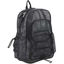Load image into Gallery viewer, Eastsport XL Semi-Transparent Mesh Backpack with Comfort Padded Straps and Adjustable Bungee for Work, Sports, Beach, College and Security - Grey w/Army Camo BTS