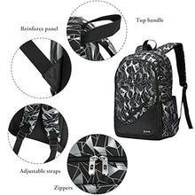 Load image into Gallery viewer, bunie School Backpack for Boys Large Bookbag Boys Backpacks Elementary Middle High School Bags Kids Cool Back Pack Children 7 8 9 10 11 12 13 14 15 16 Years Old (Black) BTS