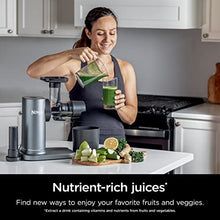 Load image into Gallery viewer, Ninja JC151 NeverClog Cold Press Juicer, Powerful Slow Juicer with Total Pulp Control, Countertop, Electric, 2 Pulp Functions, Dishwasher Safe, 2nd Generation, Charcoal JUC