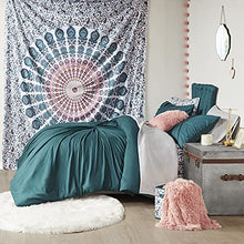 Load image into Gallery viewer, Comfort Spaces 14 Piece Bed in A Bag Comforter Set Include Sheets with 2 Side Pockets - All Season Cozy Bedding and Bedroom Organizer, College Dorm Room Essentials, Twin/Twin XL, Henry, Teal BTC