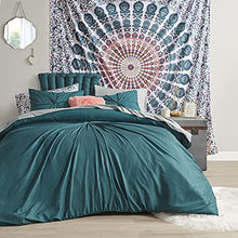 Load image into Gallery viewer, Comfort Spaces 14 Piece Bed in A Bag Comforter Set Include Sheets with 2 Side Pockets - All Season Cozy Bedding and Bedroom Organizer, College Dorm Room Essentials, Twin/Twin XL, Henry, Teal BTC