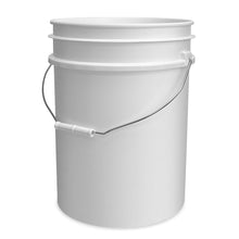 Load image into Gallery viewer, 5 Gallon Bucket Only, Made in USA, Food Grade, Durable 90 Mil All Purpose Pail, Contains No BPA Plastic, Premium HPDE, Lids Not Included (White, 12)
