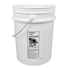 Load image into Gallery viewer, 5 Gallon Bucket Only, Made in USA, Food Grade, Durable 90 Mil All Purpose Pail, Contains No BPA Plastic, Premium HPDE, Lids Not Included (White, 12)
