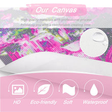 Load image into Gallery viewer, DVWIVGY 5D Diamond Painting Kits Hello Baby Pink Flowers A Sweet Little Girl is on The Way Full Drill Round Diamond Art for Home Wall Decor 12x16inch

