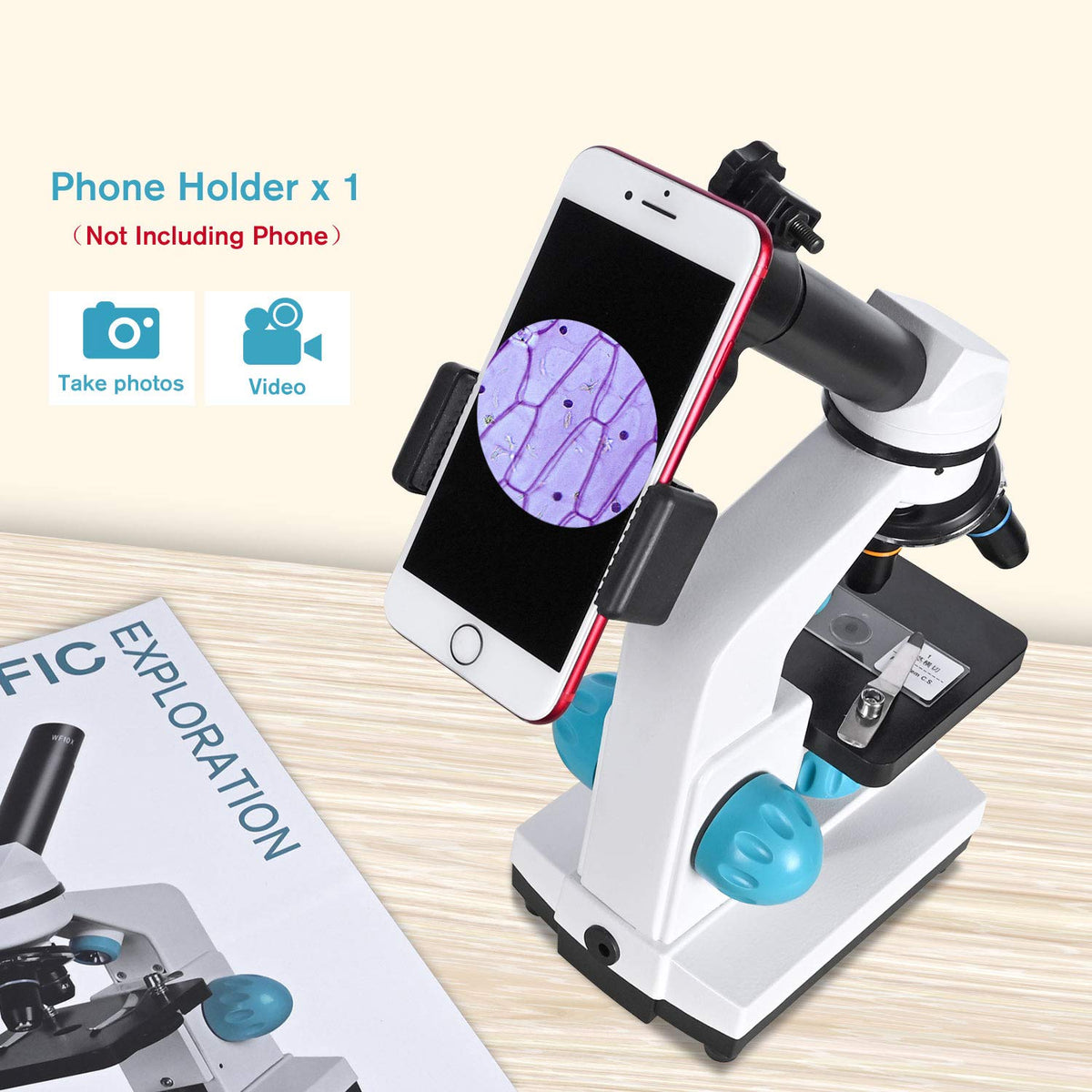 HSL 40X-2000X Microscope for Kids, Monocular Microscope Students Set ...