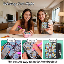 Load image into Gallery viewer, 2 PC Diamond Art Jewelry Boxes for Adults Craft Kits Women Bedazzling Kit
