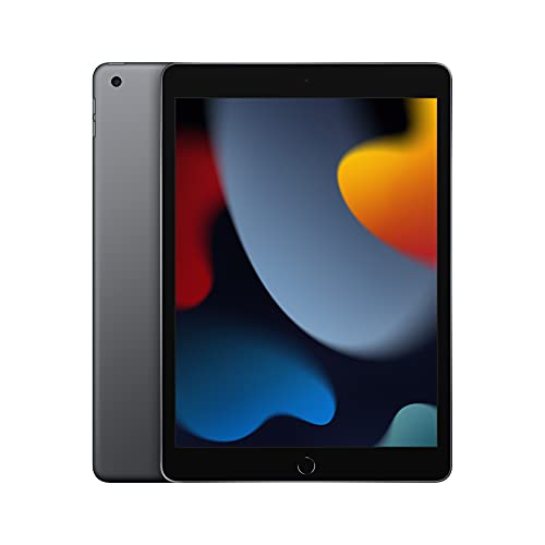 Apple iPad (9th Generation): with A13 Bionic chip, 10.2-inch Retina Display, 64GB, Wi-Fi, 12MP front/8MP Back Camera, Touch ID, All-Day Battery Life – Space Gray BTS