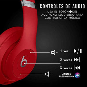 Beats Studio3 Wireless Noise Cancelling Over-Ear Headphones - Apple W1 Headphone Chip, Class 1 Bluetooth, 22 Hours of Listening Time, Built-in Microphone - Red (Latest Model) BTC