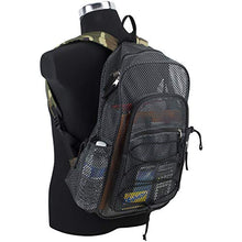 Load image into Gallery viewer, Eastsport XL Semi-Transparent Mesh Backpack with Comfort Padded Straps and Adjustable Bungee for Work, Sports, Beach, College and Security - Grey w/Army Camo BTS
